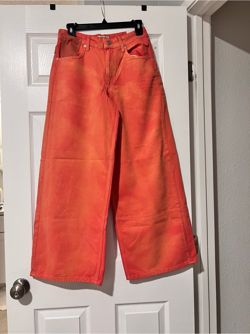We The Free Orange Wide-Leg Jeans